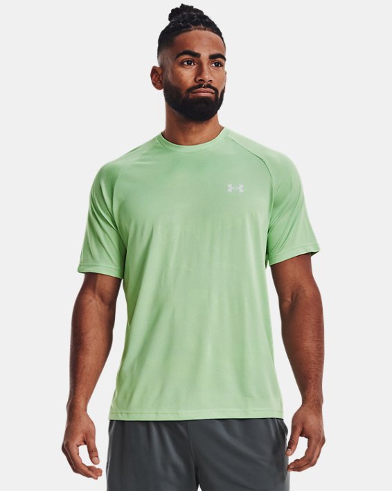 Men's UA Velocity Jacquard Short Sleeve, Green, pdpMainDesktop image number 0